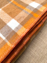 Load image into Gallery viewer, Retro Orange/Browns Onehunga Princess KING Pure Wool Blanket