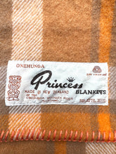 Load image into Gallery viewer, Retro Orange/Browns Onehunga Princess KING Pure Wool Blanket