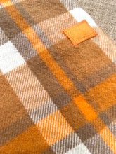 Load image into Gallery viewer, Retro Orange/Browns Onehunga Princess KING Pure Wool Blanket