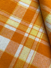 Load image into Gallery viewer, BARGAIN Blanket! SINGLE Wool Blanket Bright Orange Retro