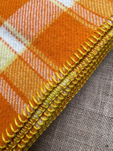 Load image into Gallery viewer, BARGAIN Blanket! SINGLE Wool Blanket Bright Orange Retro