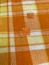 Load image into Gallery viewer, BARGAIN Blanket! SINGLE Wool Blanket Bright Orange Retro
