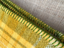 Load image into Gallery viewer, Fresh Retro Favourite! Gold & Olive SINGLE New Zealand Wool Blanket