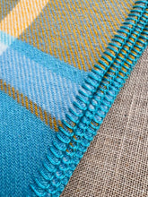 Load image into Gallery viewer, Sailboat Blue and Melon KING SINGLE New Zealand Wool Blanket