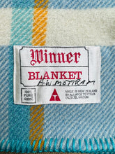 Load image into Gallery viewer, Sailboat Blue and Melon KING SINGLE New Zealand Wool Blanket