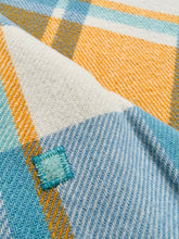 Load image into Gallery viewer, Sailboat Blue and Melon KING SINGLE New Zealand Wool Blanket