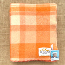 Load image into Gallery viewer, Bright Orange THROW/COT New Zealand Wool Blanket