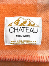 Load image into Gallery viewer, Bright Orange THROW/COT New Zealand Wool Blanket