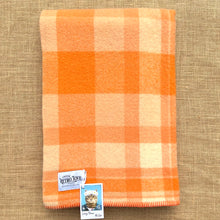 Load image into Gallery viewer, Bright Orange THROW/COT New Zealand Wool Blanket