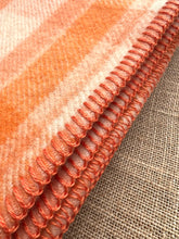 Load image into Gallery viewer, Bright Orange THROW/COT New Zealand Wool Blanket