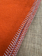 Load image into Gallery viewer, Bright Tangerine Orange SINGLE New Zealand Wool Blanket