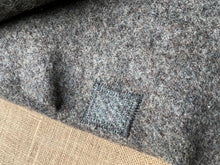 Load image into Gallery viewer, Thick Grey Army THROW/SMALL SINGLE New Zealand Wool Blanket