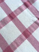 Load image into Gallery viewer, Pink Plaid Classic SINGLE New Zealand Wool Blanket