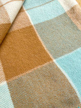 Load image into Gallery viewer, Mint & Taupe KNEE RUG/THROW New Zealand Wool Blanket