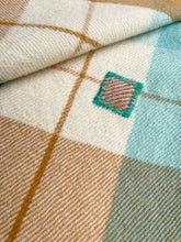 Load image into Gallery viewer, Mint & Taupe KNEE RUG/THROW New Zealand Wool Blanket