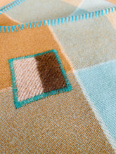 Load image into Gallery viewer, Mint & Taupe KNEE RUG/THROW New Zealand Wool Blanket