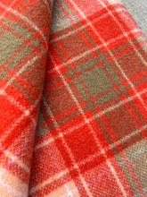 Load image into Gallery viewer, Old School Orange & Olive SINGLE New Zealand Wool Blanket