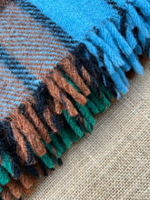 Load image into Gallery viewer, Cute Colour Combo THROW/TRAVEL RUG New Zealand Wool Blanket