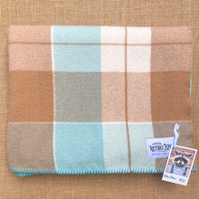 Load image into Gallery viewer, Mint & Taupe KNEE RUG/THROW New Zealand Wool Blanket