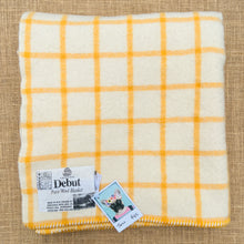 Load image into Gallery viewer, Cream and Gold THROW/COT New Zealand Wool Blanket