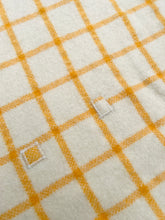 Load image into Gallery viewer, Cream and Gold THROW/COT New Zealand Wool Blanket