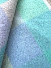 Load image into Gallery viewer, Mint, Pink & Mauve Onehunga SINGLE NZ Wool **Bargain Blanket**