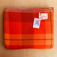 Load image into Gallery viewer, Intense Orange KING SINGLE Wool blanket - WARMA! - Fresh Retro Love NZ Wool Blankets