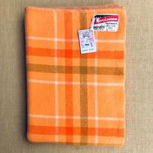 Load image into Gallery viewer, AS NEW Soft and Vibrant Orange SINGLE Wondawarm Farmers Blanket - Fresh Retro Love NZ Wool Blankets