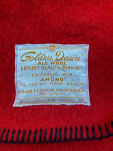 Load image into Gallery viewer, Ultra Thick Firetruck Red American Made KING SINGLE Pure Wool Blanket