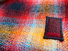 Load image into Gallery viewer, Soft and light fire colours TRAVEL RUG New Zealand Wool