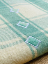 Load image into Gallery viewer, Soft Lily Pad Mint SINGLE Pure New Zealand Wool Blanket.