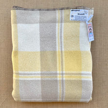 Load image into Gallery viewer, Taupe & Lemon Wanganui Woollen Mills SINGLE New Zealand Wool Blanket