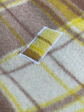 Load image into Gallery viewer, Super Soft Lemon & Taupe SINGLE New Zealand Wool Blanket
