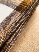 Load image into Gallery viewer, Extra Thick DOUBLE New Zealand Wool Blanket Warm Brown Check