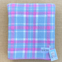 Load image into Gallery viewer, Pink & Blue, Thick & Fluffy SINGLE New Zealand Wool Blanket