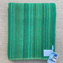 Load image into Gallery viewer, RARE Kelly Green Multicolour Yarn SINGLE New Zealand Wool Blanket