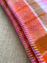 Load image into Gallery viewer, Thick & Fluffy Pink & Orange Bright SINGLE New Zealand Wool Blanket