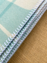 Load image into Gallery viewer, Pretty Mint and Cream SINGLE Robinwul New Zealand Wool Blanket