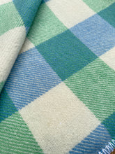 Load image into Gallery viewer, Green & Blue Lightweight SINGLE New Zealand Wool Blanket