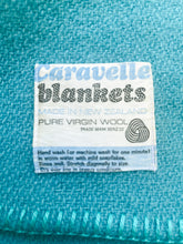 Load image into Gallery viewer, Soft Turquoise SINGLE New Zealand Wool Blanket
