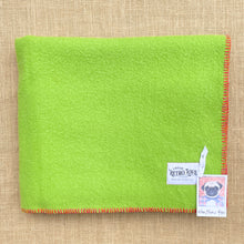 Load image into Gallery viewer, Bold Lime KNEE/COT New Zealand Wool Blanket
