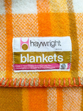 Load image into Gallery viewer, Cheerful Orange & Olive SINGLE New Zealand Wool Blanket