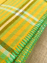 Load image into Gallery viewer, Rare Ultra Bright Retro KING New Zealand Pure Wool Blanket (with label)