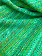 Load image into Gallery viewer, RARE Kelly Green Multicolour Yarn SINGLE New Zealand Wool Blanket