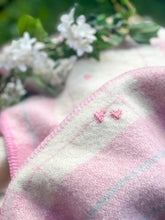 Load image into Gallery viewer, Super soft with Heart Embroidery QUEEN Pure NZ Wool Blanket