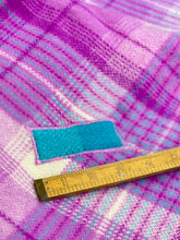 Load image into Gallery viewer, Extra Thick Fuchsia & Turquoise QUEEN New Zealand Wool Blanket