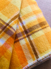 Load image into Gallery viewer, Golden Sunshine Superthick SINGLE Wool Blanket by Onehunga Woollen Mills - Fresh Retro Love NZ Wool Blankets