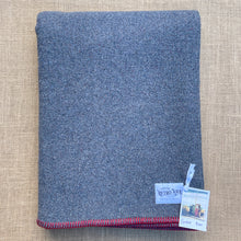 Load image into Gallery viewer, Grey Army Blanket SINGLE NZ Wool Blanket with Red Stripe