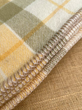Load image into Gallery viewer, Butter Yellow & Olive DOUBLE/QUEEN New Zealand Wool Blanket