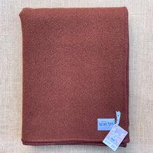 Load image into Gallery viewer, Solid Chocolate Brown SINGLE Pure New Zealand Wool Blanket.